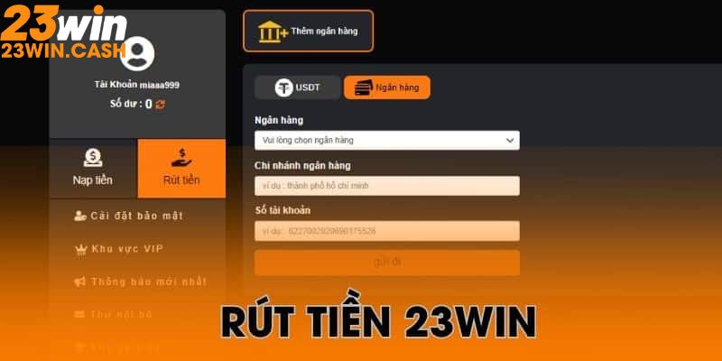 Rút tiền không thành công 23WIN